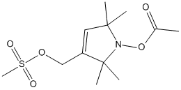 Molecular Structure of 887352-13-8 ((1-Acetoxy-2,2,5,5-tetramethyl-δ-3-pyrroline-3-methyl) Methanesulfonate)